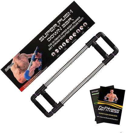 Push down Bar Chest Workout Equipment for Home Gym | Upper Body Strength Trainer for Chest, Arm, Shoulder, Back and Abs, Home Fitness Equipment