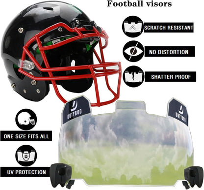 Football Visor, Clear Football Helmet Visor, Football Shield, Fits Youth and Adult Football Helmets