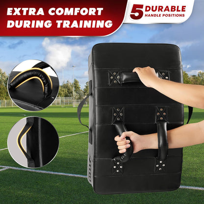 Blocking Pad, Solid Rivets & Durable Leather Shield Pads, American Football. Basketball Training Equipment, Football Blocking Pads - Ideal for Martial Arts, Contact Drills, Sparring, Karate