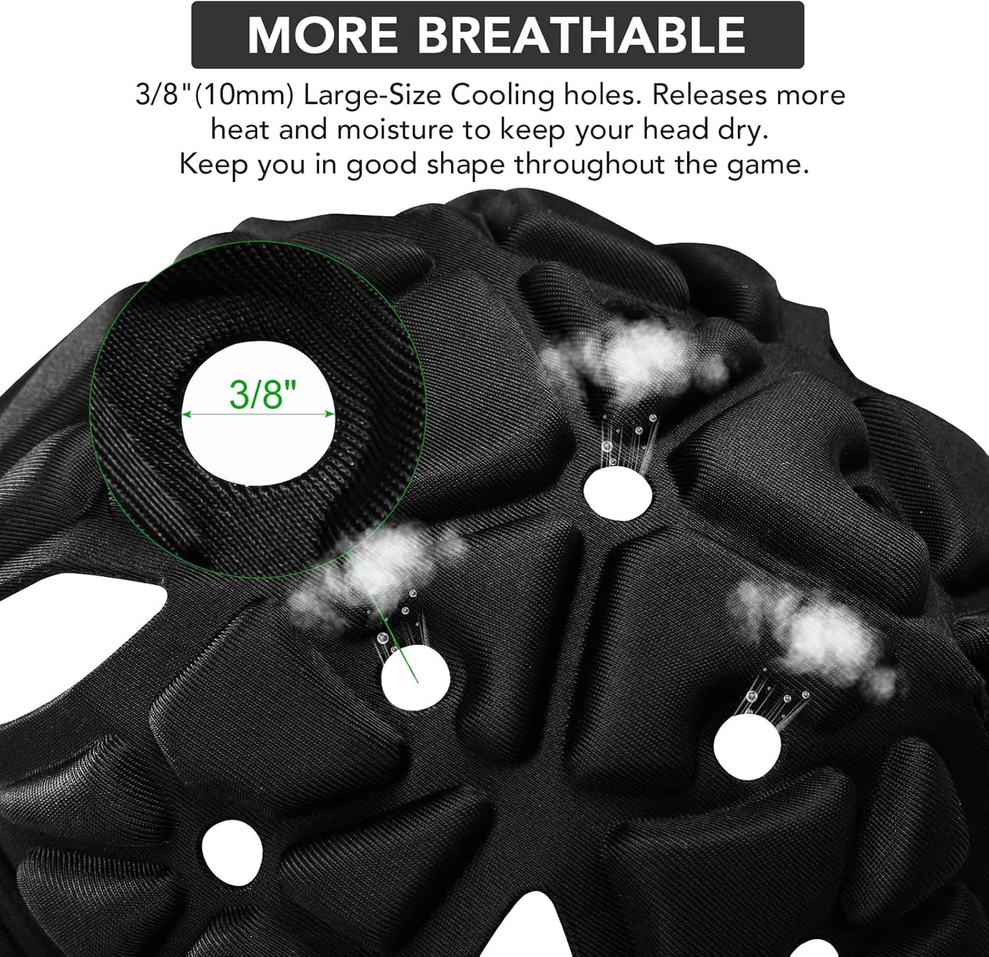 Flag Football Helmet Youth Soft Shell Football Helmet for 7V7 Football, Soft Shell Helmet for Flag Football Kids Adults, Rugby Headgear Scrum Cap Protective Headgear