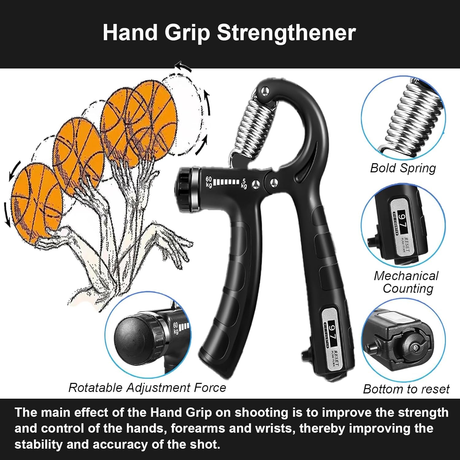 Basketball Training Equipment, Agility Footwork Training Mat, Dribble Trainer, Basketball Practice Aids with Training Mat, Agility Ladder, Grip Strengthener, Resistance Bands