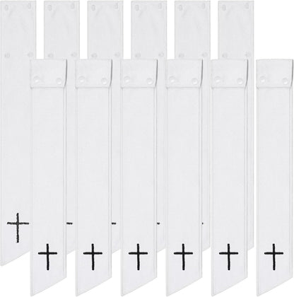 12 Pcs Football Towel Thin Sports Towel with Buttons Football Accessories Drip Streamer for Sports(White,Cross)