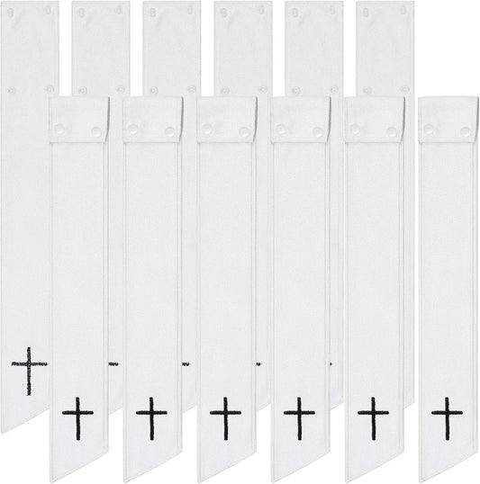 12 Pcs Football Towel Thin Sports Towel with Buttons Football Accessories Drip Streamer for Sports(White,Cross)