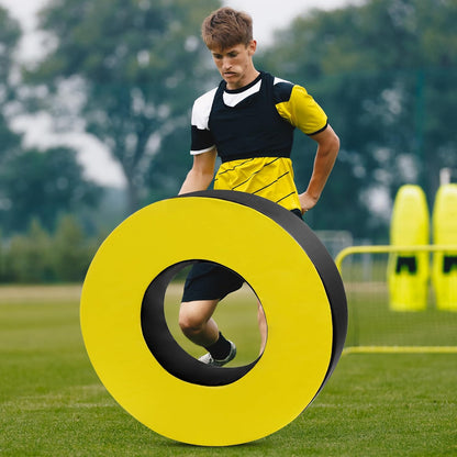 Football Tackle Wheel, Football Tackle Ring for Youth,Football Training Equipment Football Tackle Dummies High Elastic Foam and Waterproof PU Leather for Football Practice