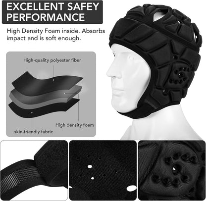 Flag Football Helmet Youth Soft Shell Football Helmet for 7V7 Football, Soft Shell Helmet for Flag Football Kids Adults, Rugby Headgear Scrum Cap Protective Headgear