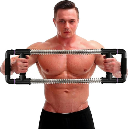 Push down Bar Chest Workout Equipment for Home Gym | Upper Body Strength Trainer for Chest, Arm, Shoulder, Back and Abs, Home Fitness Equipment