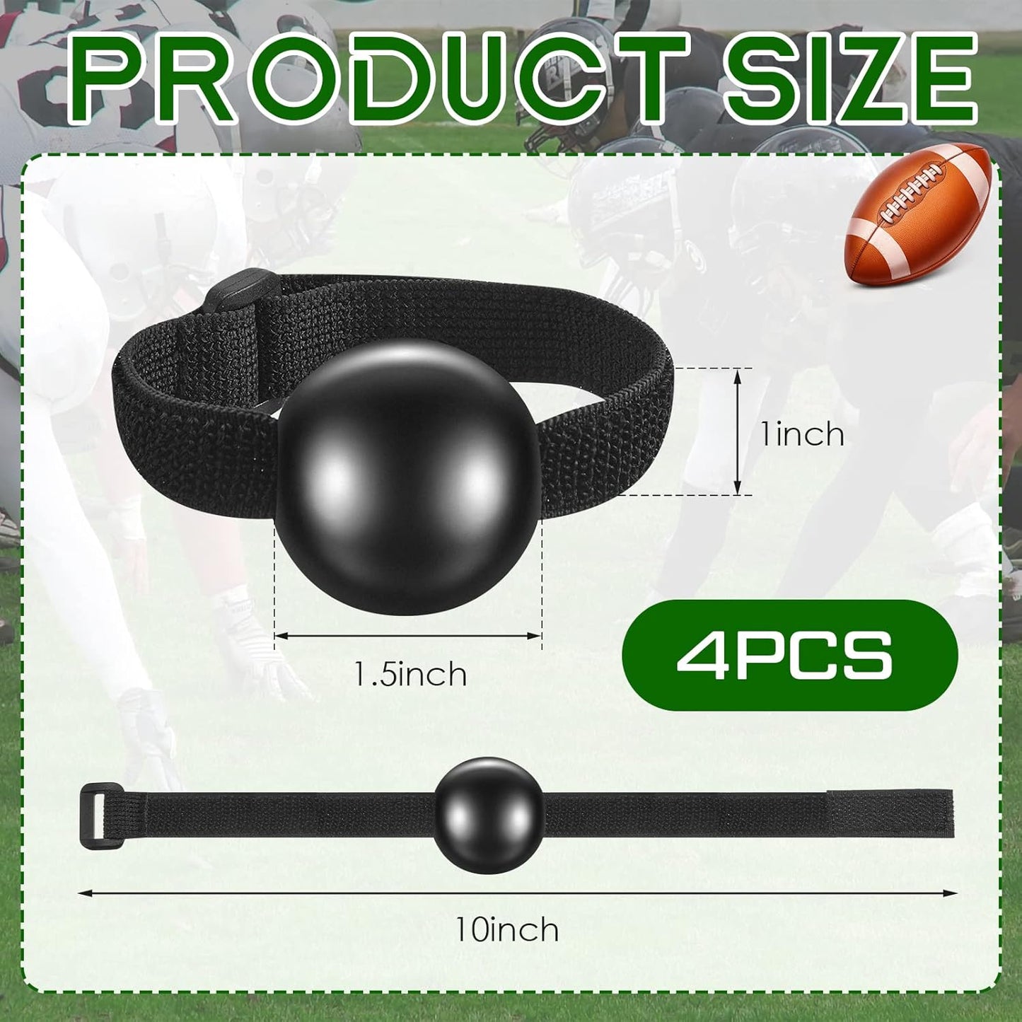 4 Pieces Football Catching Trainer Assistant Football Accessories Receiving Training Aid Practice Training Equipment Catching Hand Strap for Youth Boys Kids Beginner Fingertip