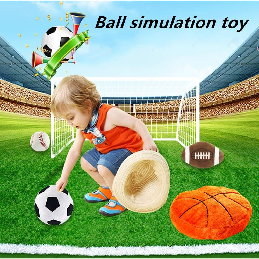 14Inch Basketball Sports Pillow Soft Stuffed Throw Pillow Toys Fluffy Durable Football Plush Toys Gift - for Kids Boy Girls Children Room Decor Sofa Cushion (Basketball)