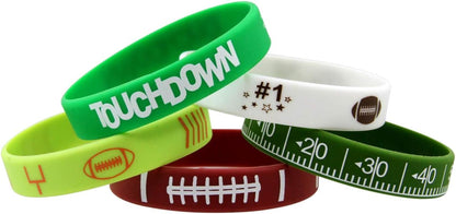 35 Silicone Football Motivational Bracelets for Kids Football Gift Party Supply