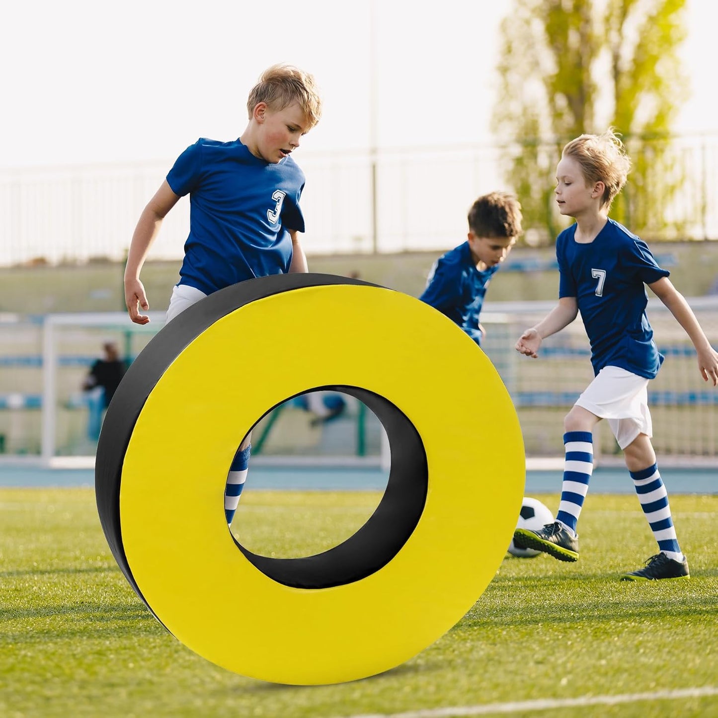 Football Tackle Wheel, Football Tackle Ring for Youth,Football Training Equipment Football Tackle Dummies High Elastic Foam and Waterproof PU Leather for Football Practice