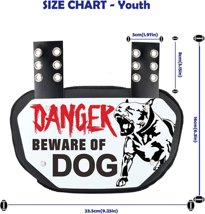 Football Back Plate Rear Back Protector Football Low Back Pad for Adult & Youth Players